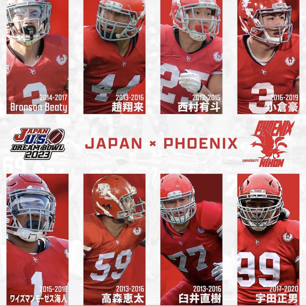 Read more about the article Japan U.S. Dream Bowl 2023 日大出身8選手が出場
